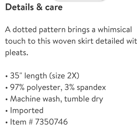 T Tahari Dotted Pleated Skirt A-Line Cream Black Mini Skin 1X - Picture 8 of 10